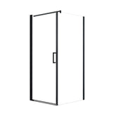 Cabina de dus BR6611 90X90cm, Sticla Securizata 8mm, Profil Aluminiu Negru-Diplon